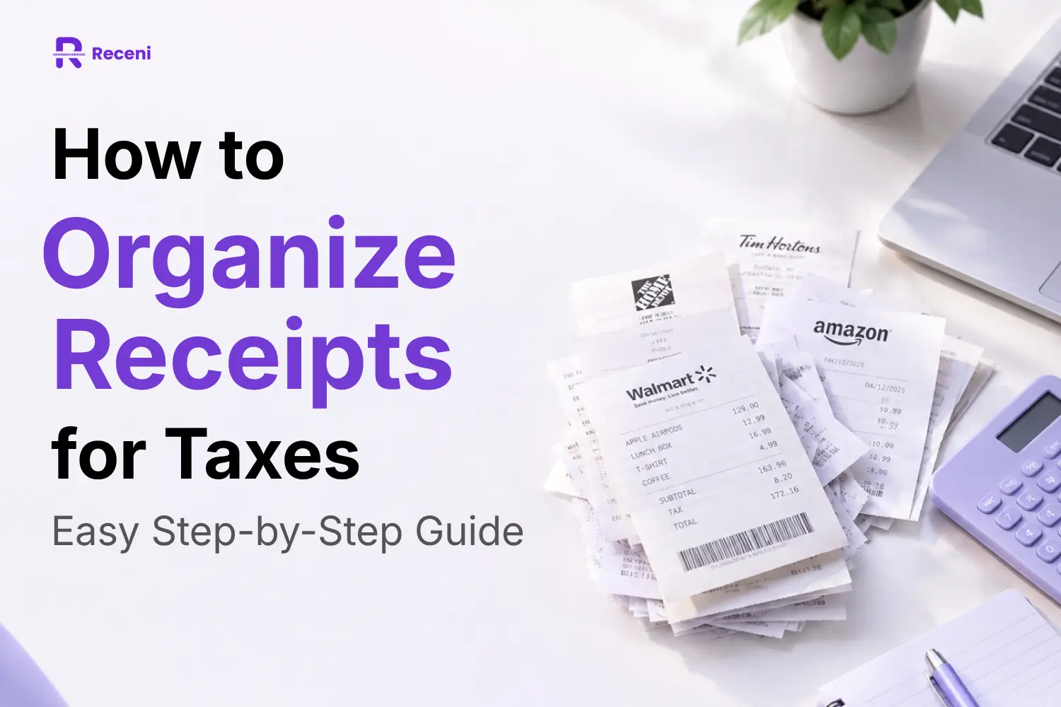 How to Organize Receipts for Taxes |Receni