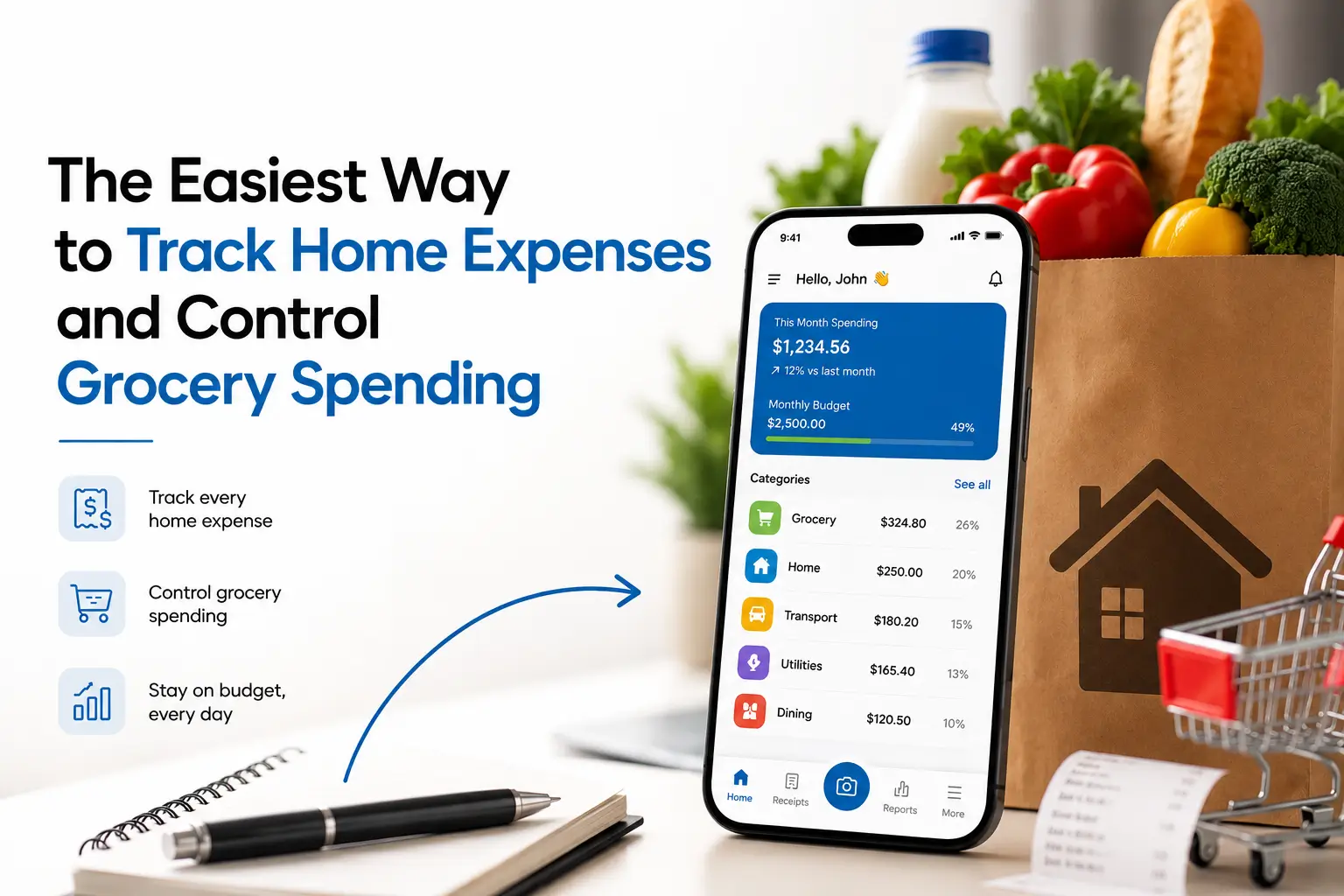 The Easiest Way to Track Home Expenses and Control Grocery Spending